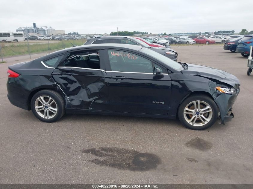 2018 Ford Fusion Hybrid Se VIN: 3FA6P0LU1JR274500 Lot: 40220816