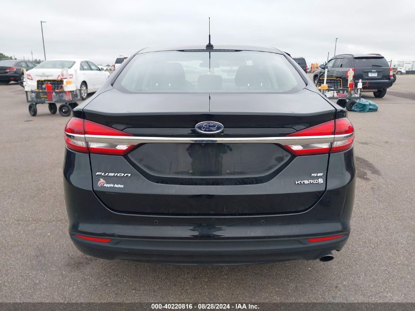 2018 Ford Fusion Hybrid Se VIN: 3FA6P0LU1JR274500 Lot: 40220816