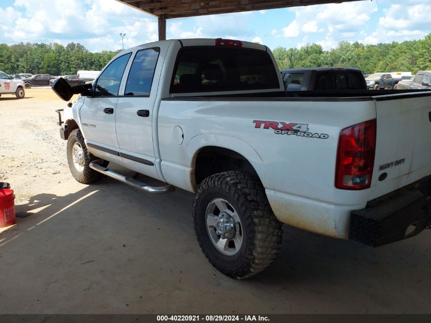 2006 Dodge Ram 2500 Slt/Trx4 Off Road/Sport/Power Wagon VIN: 3D7KS28C86G268897 Lot: 40220921