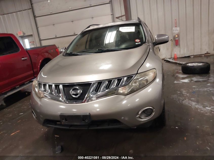 2009 Nissan Murano S VIN: JN8AZ18U09W001476 Lot: 40221081