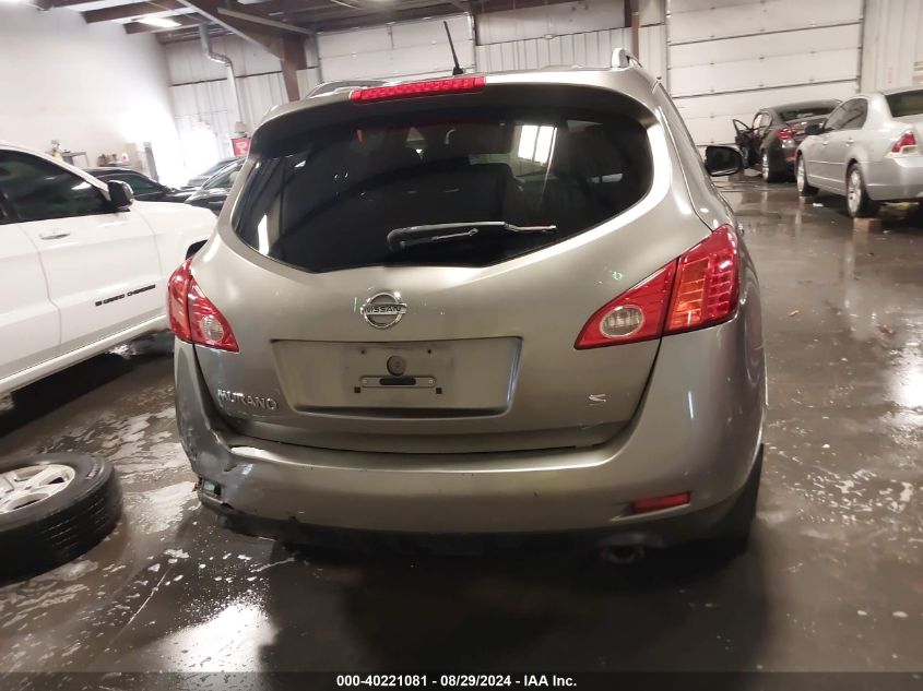 2009 Nissan Murano S VIN: JN8AZ18U09W001476 Lot: 40221081