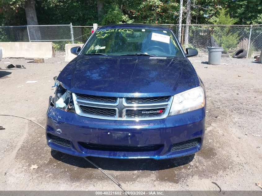 2014 Dodge Avenger Se VIN: 1C3CDZAB8EN188190 Lot: 40221602