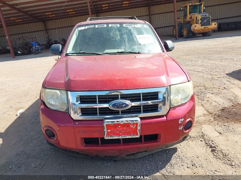 2008 Ford Escape Xls/Xls Manual VIN: 1FMCU02Z98KC33139 Lot: 40221641