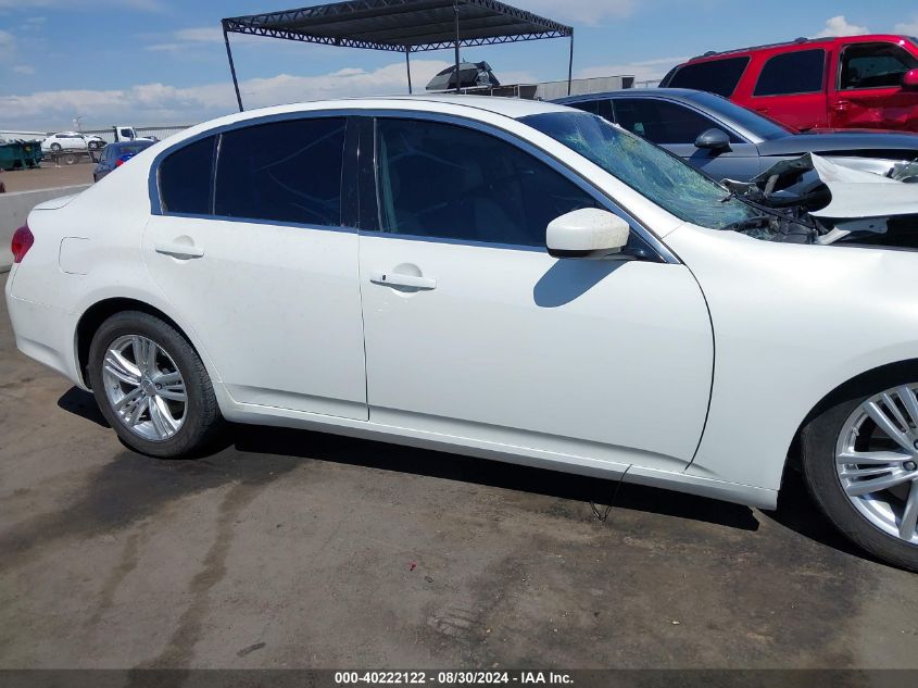 2011 Infiniti G25 VIN: JN1DV6AP6BM600733 Lot: 40222122