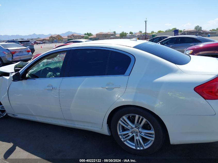 2011 Infiniti G25 VIN: JN1DV6AP6BM600733 Lot: 40222122