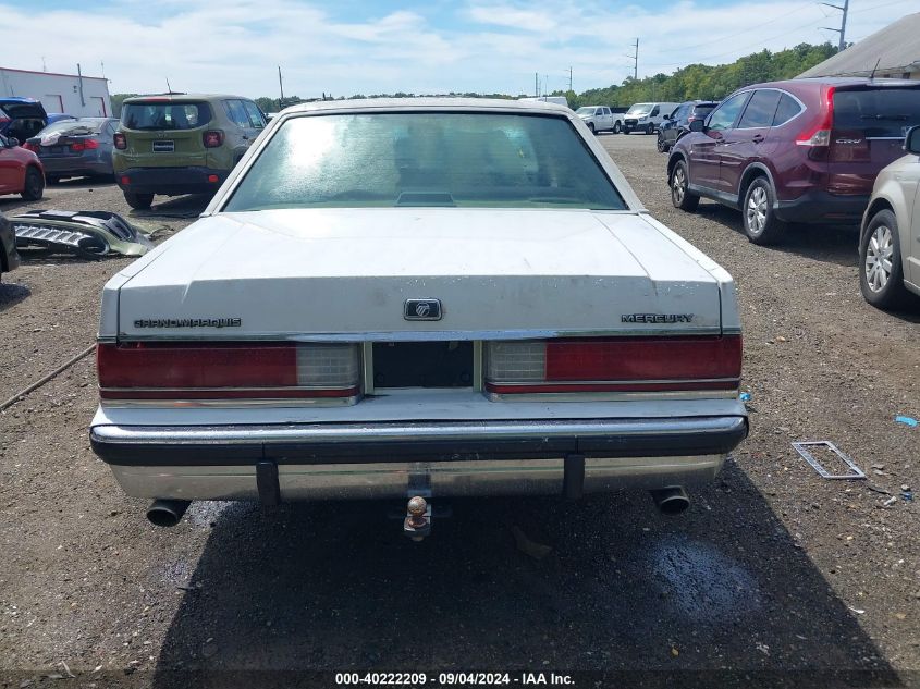 1991 Mercury Grand Marquis Ls VIN: 2MECM75FXMX656476 Lot: 40222209