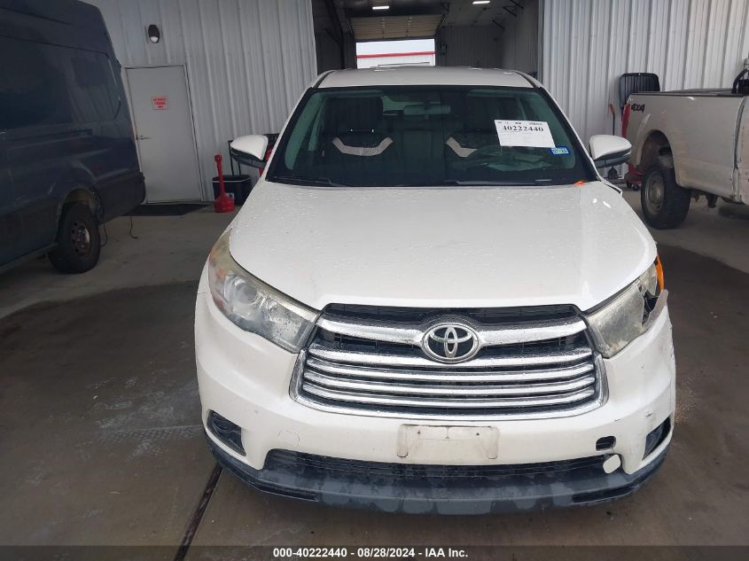 2016 Toyota Highlander Le V6 VIN: 5TDZKRFH5GS155380 Lot: 40222440