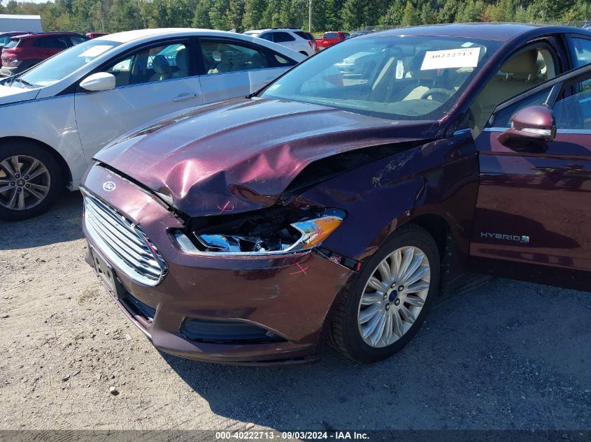 2013 Ford Fusion Hybrid Se VIN: 3FA6P0LU5DR217494 Lot: 40222713