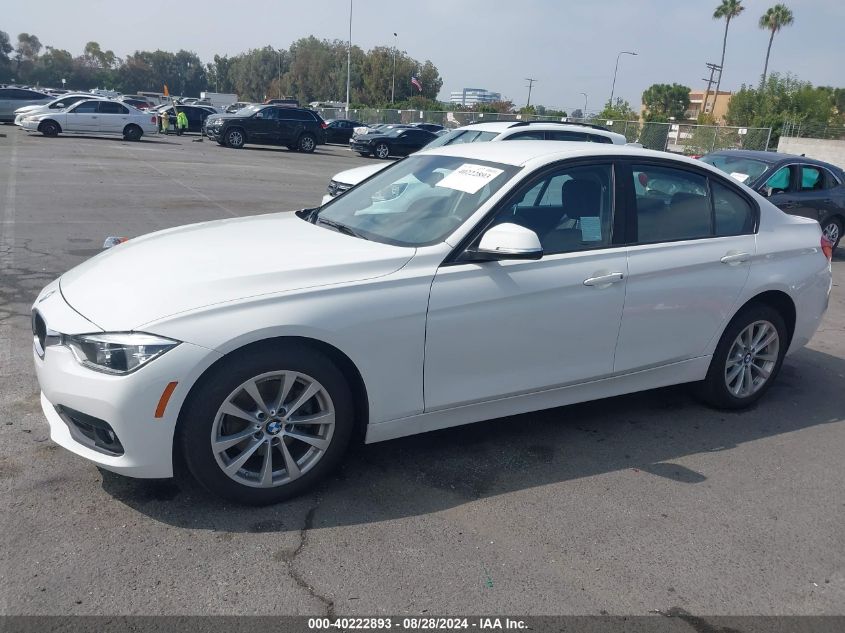 2018 BMW 320I xDrive VIN: WBA8E5G58JNU45784 Lot: 40222893