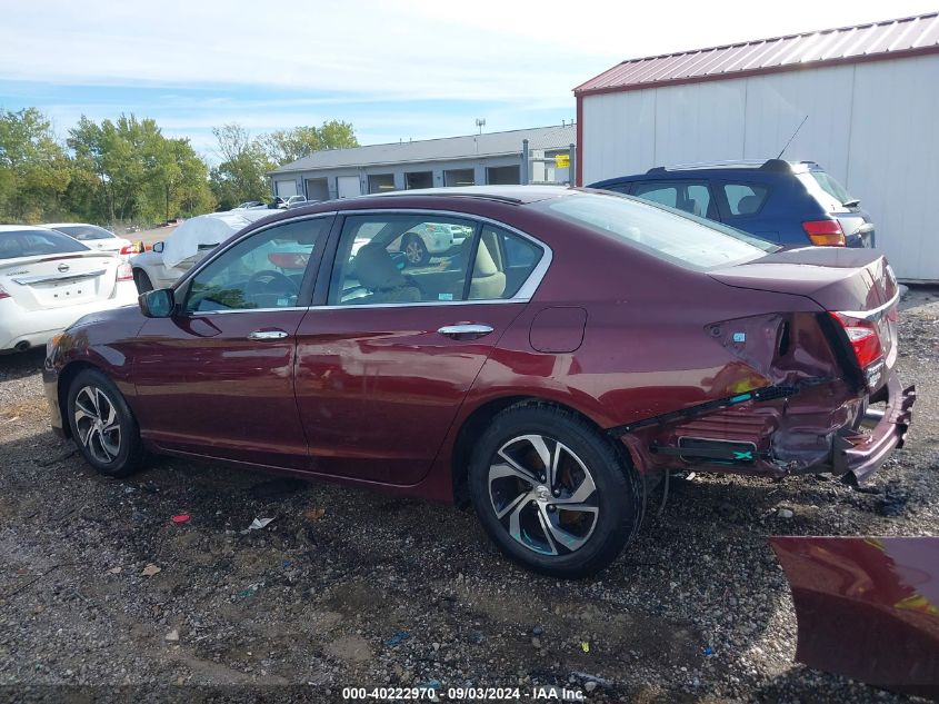 2017 Honda Accord Lx VIN: 1HGCR2F36HA003492 Lot: 40222970