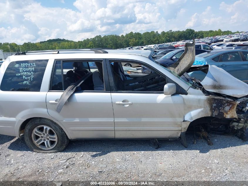 2005 Honda Pilot Ex VIN: 5FNYF18405B059363 Lot: 40223006