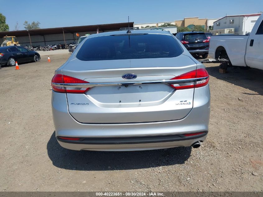 2017 Ford Fusion Hybrid Se VIN: 3FA6P0LUXHR258094 Lot: 40223651