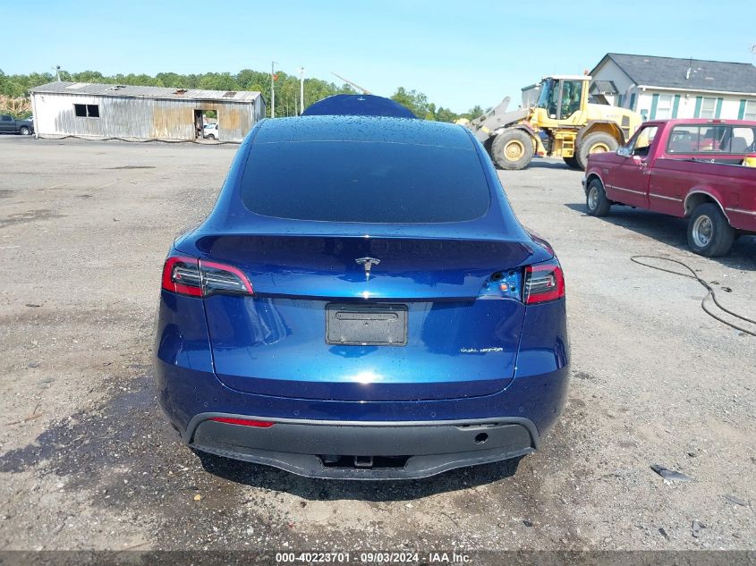 2022 Tesla Model Y Long Range Dual Motor All-Wheel Drive VIN: 7SAYGDEE9NA019648 Lot: 40223701