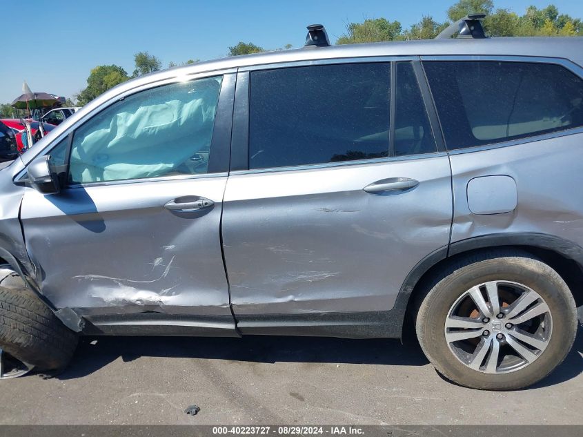 2016 Honda Pilot Ex-L VIN: 5FNYF6H51GB052382 Lot: 40223727