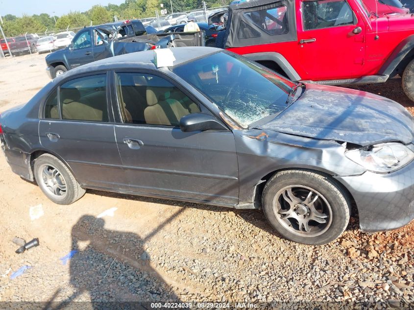 2004 Honda Civic Lx VIN: 2HGES16514H524267 Lot: 40224039