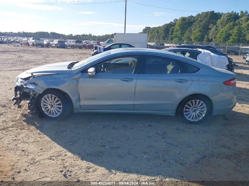 2013 Ford Fusion Hybrid Se VIN: 3FA6P0LU3DR240319 Lot: 40224071