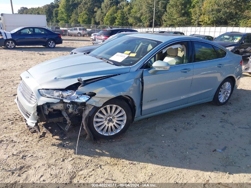 2013 Ford Fusion Hybrid Se VIN: 3FA6P0LU3DR240319 Lot: 40224071