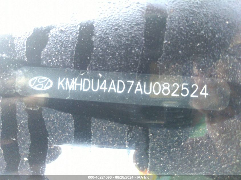 2010 Hyundai Elantra Gls VIN: KMHDU4AD7AU082524 Lot: 40224090