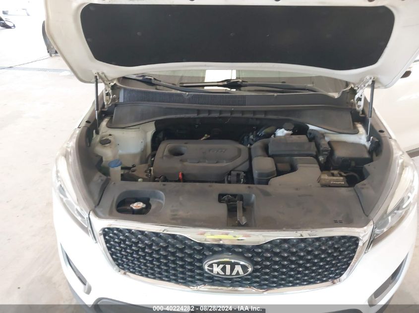 2016 Kia Sorento 2.4L Lx VIN: 5XYPG4A39GG006779 Lot: 40224282