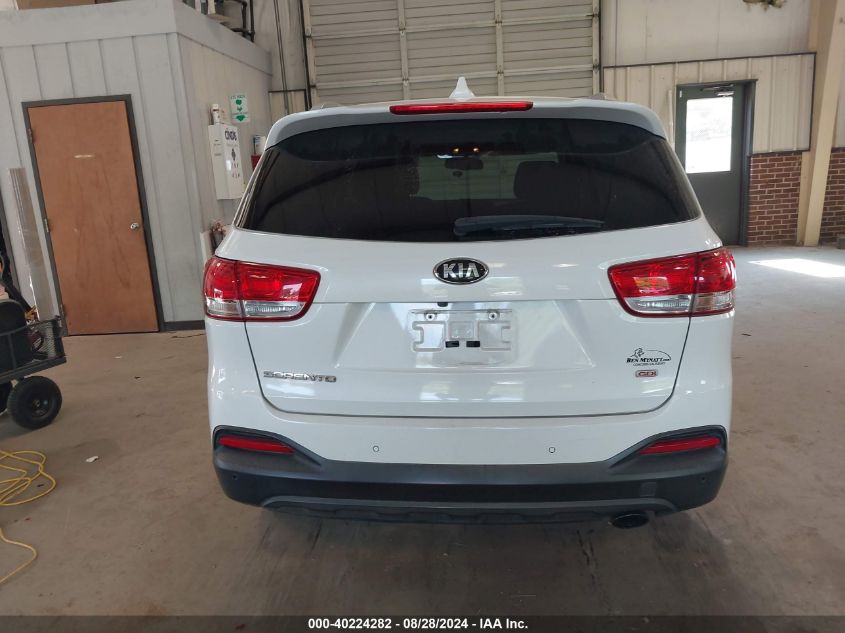 2016 Kia Sorento 2.4L Lx VIN: 5XYPG4A39GG006779 Lot: 40224282