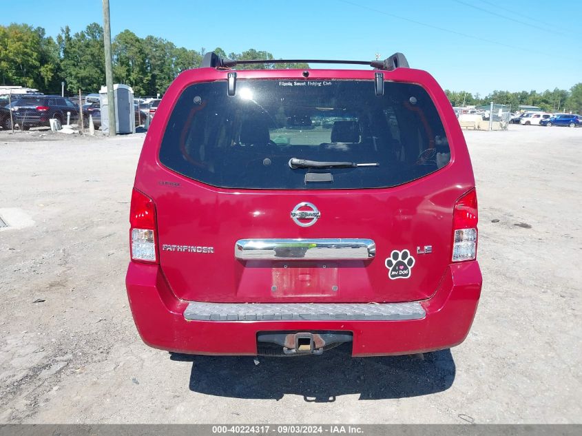 2005 Nissan Pathfinder Le VIN: 5N1AR18W15C785722 Lot: 40224317