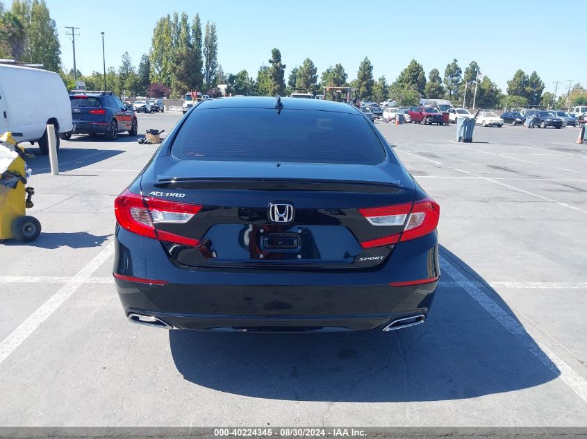 2022 Honda Accord Sport VIN: 1HGCV1F38NA051710 Lot: 40224345