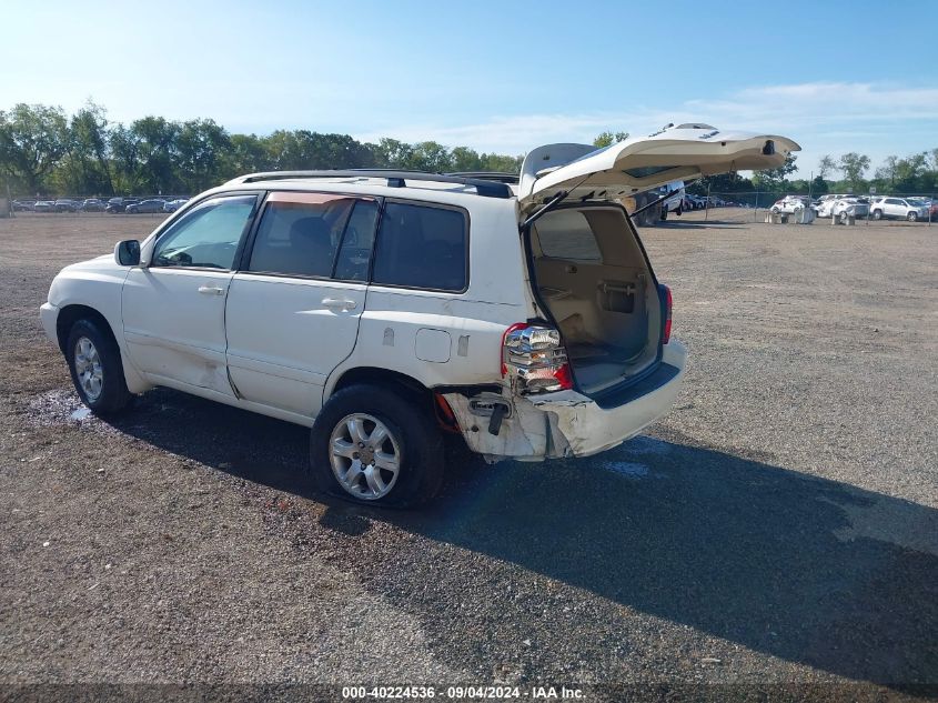 2003 Toyota Highlander Limited VIN: JTEHF21A730158212 Lot: 40224536