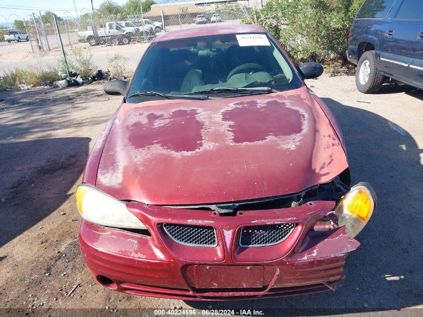 2002 Pontiac Grand Am Se1 VIN: 1G2NF52F52C105190 Lot: 40224596