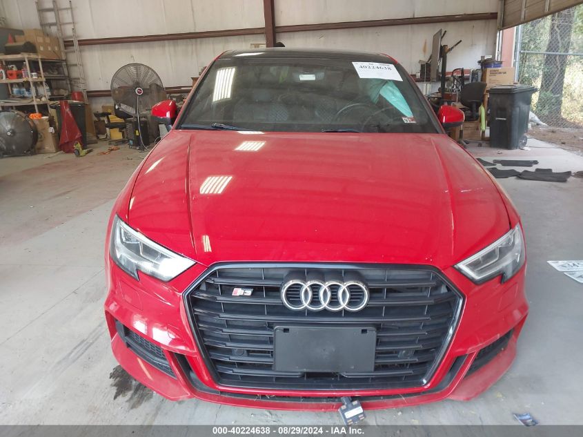 2018 Audi S3 2.0T Premium Plus/2.0T Tech Premium Plus VIN: WAUB1GFF5J1044255 Lot: 40224638