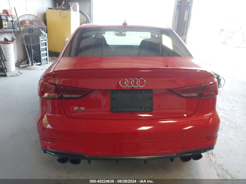 2018 Audi S3 2.0T Premium Plus/2.0T Tech Premium Plus VIN: WAUB1GFF5J1044255 Lot: 40224638