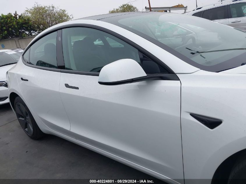 2021 Tesla Model 3 Standard Range Plus Rear-Wheel Drive VIN: 5YJ3E1EAXMF074796 Lot: 40224801