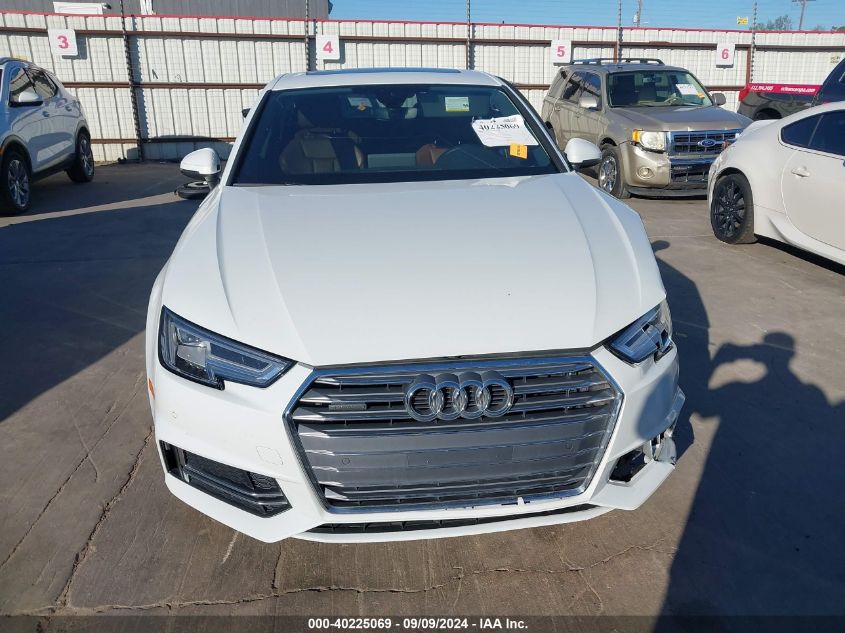 2018 Audi A4 2.0T Premium/2.0T Tech Premium VIN: WAUENAF42JN015320 Lot: 40225069