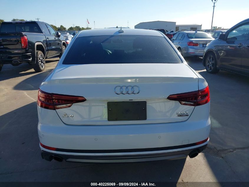 2018 Audi A4 2.0T Premium/2.0T Tech Premium VIN: WAUENAF42JN015320 Lot: 40225069