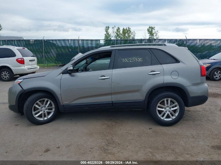 2014 Kia Sorento Lx VIN: 5XYKTCA62EG522652 Lot: 40225326