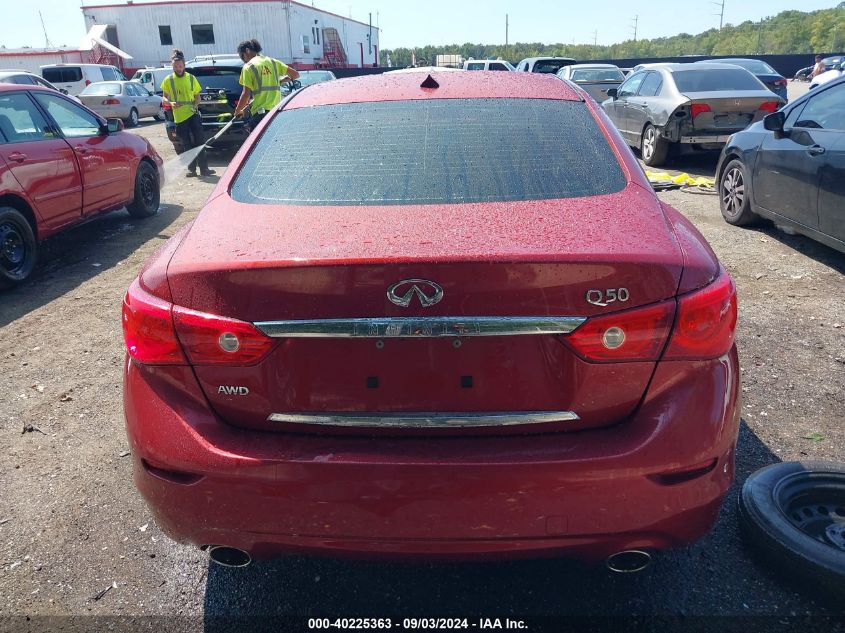 2014 Infiniti Q50 Premium VIN: JN1BV7AR8EM682631 Lot: 40225363