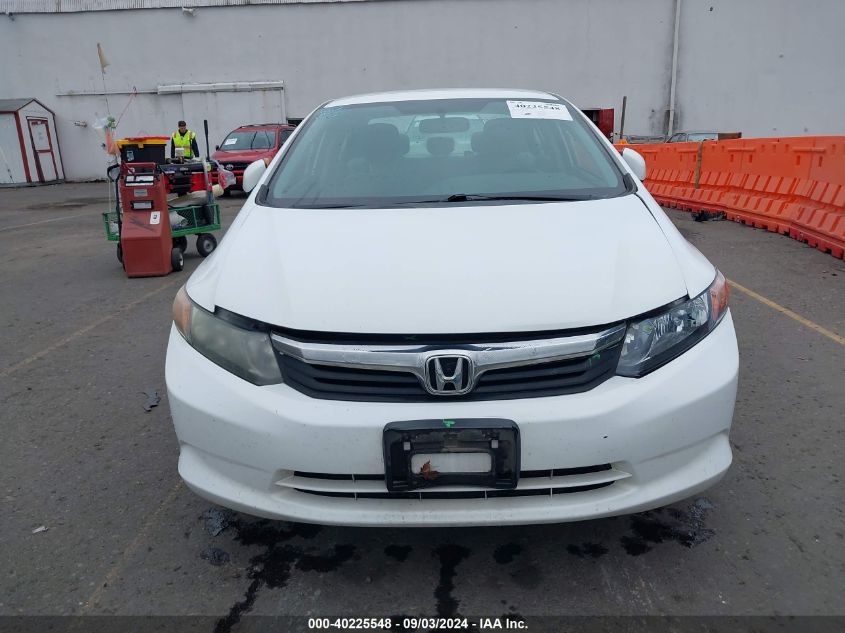 2012 Honda Civic Lx VIN: 2HGFB2F57CH587513 Lot: 40225548