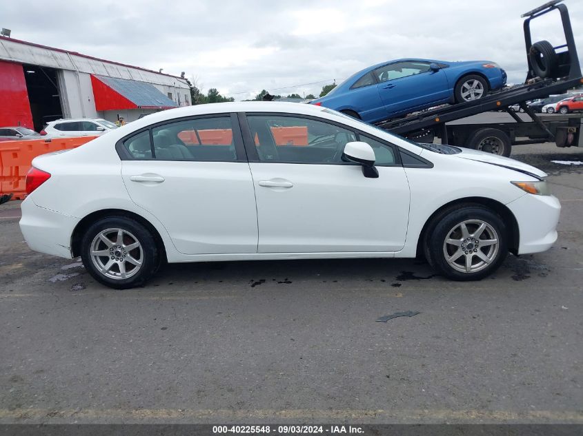 2012 Honda Civic Lx VIN: 2HGFB2F57CH587513 Lot: 40225548