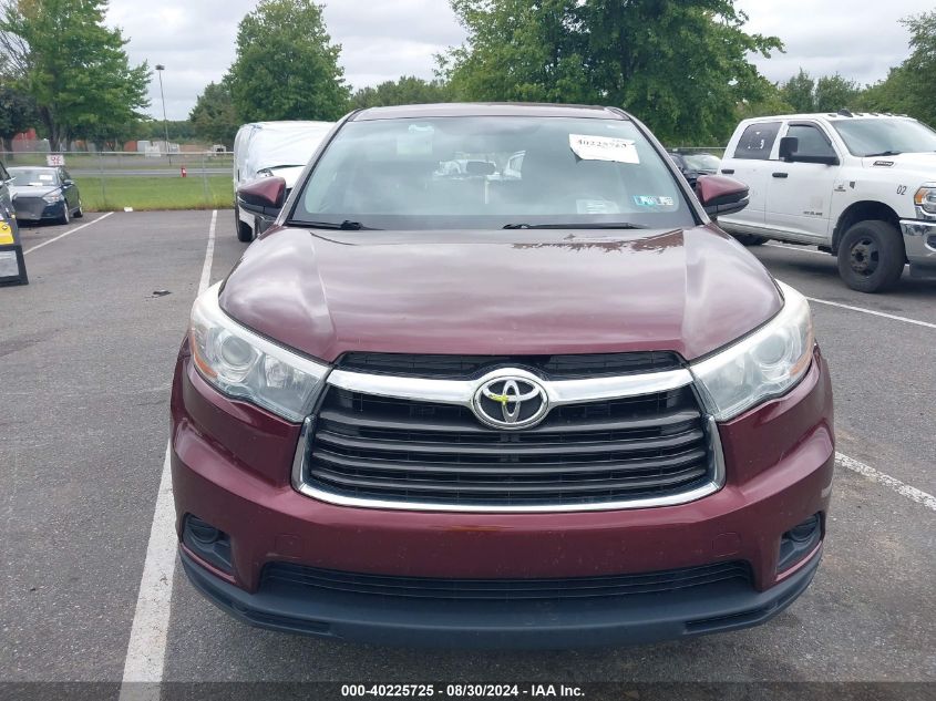 2016 Toyota Highlander Le V6 VIN: 5TDBKRFH3GS318397 Lot: 40225725