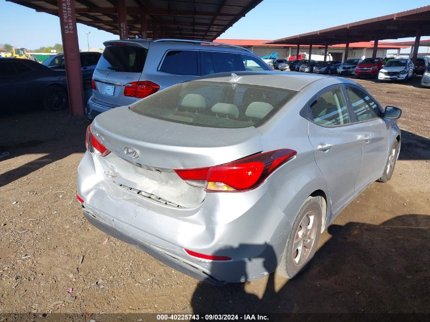 2014 Hyundai Elantra Se VIN: 5NPDH4AE6EH516031 Lot: 40225743