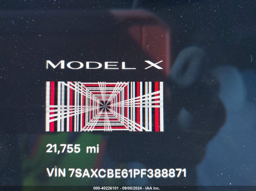 2023 Tesla Model X VIN: 7SAXCBE61PF388871 Lot: 40226101