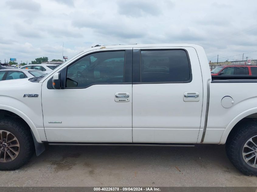 2013 Ford F-150 Limited VIN: 1FTFW1CT7DFA19281 Lot: 40226378