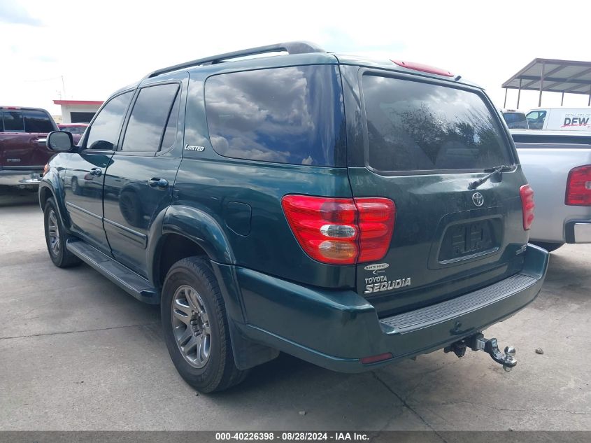 2004 Toyota Sequoia Limited V8 VIN: 5TDZT38AX4S234257 Lot: 40226398