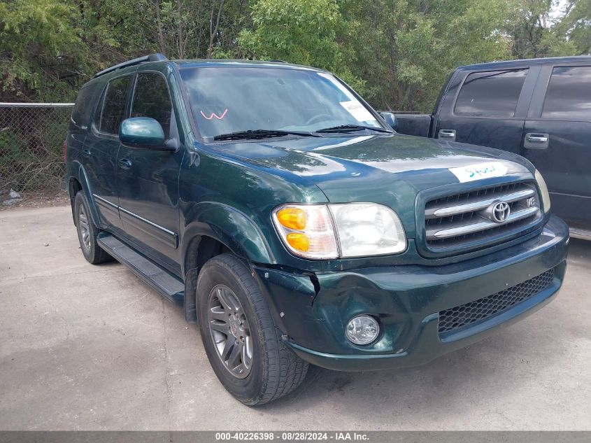 2004 Toyota Sequoia Limited V8 VIN: 5TDZT38AX4S234257 Lot: 40226398