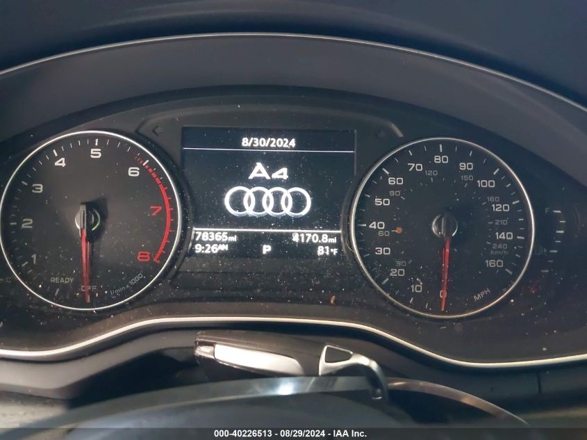 2018 AUDI A4 2.0T TECH ULTRA PREMIUM/2.0T ULTRA PREMIUM - WAUKMAF47JN000883