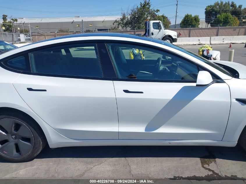 2022 Tesla Model 3 Long Range Dual Motor All-Wheel Drive VIN: 5YJ3E1EB8NF322957 Lot: 40226708