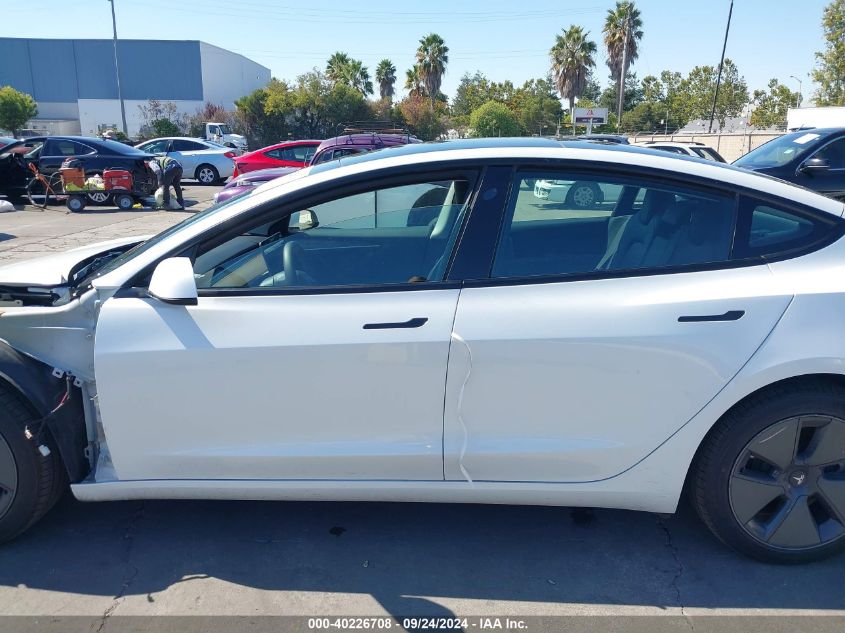 2022 Tesla Model 3 Long Range Dual Motor All-Wheel Drive VIN: 5YJ3E1EB8NF322957 Lot: 40226708