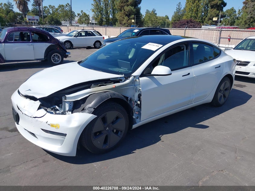 2022 TESLA MODEL 3 VIN: 5YJ3E1EB8NF322957