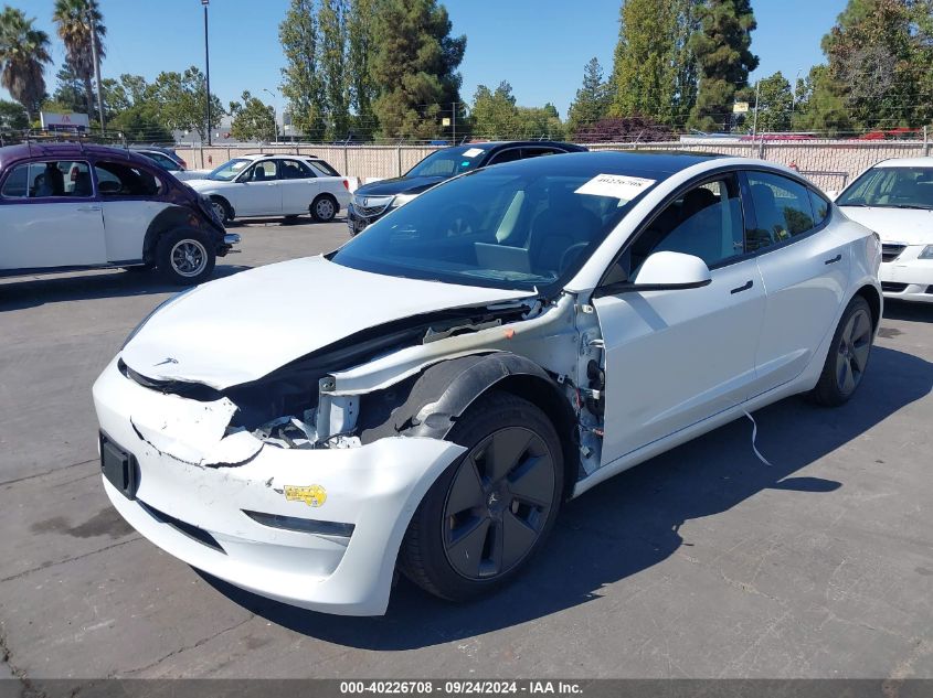 2022 Tesla Model 3 Long Range Dual Motor All-Wheel Drive VIN: 5YJ3E1EB8NF322957 Lot: 40226708