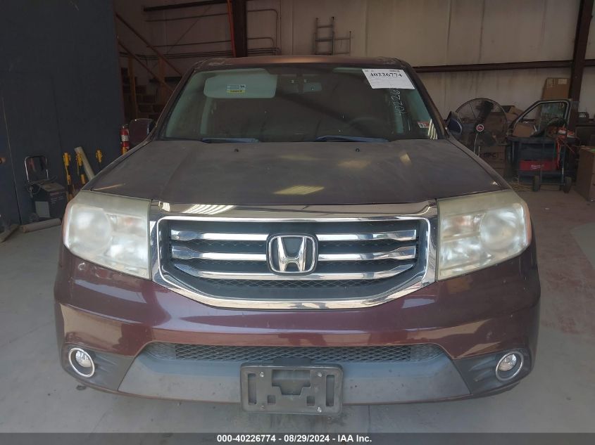 2014 Honda Pilot Ex-L VIN: 5FNYF4H50EB035347 Lot: 40226774