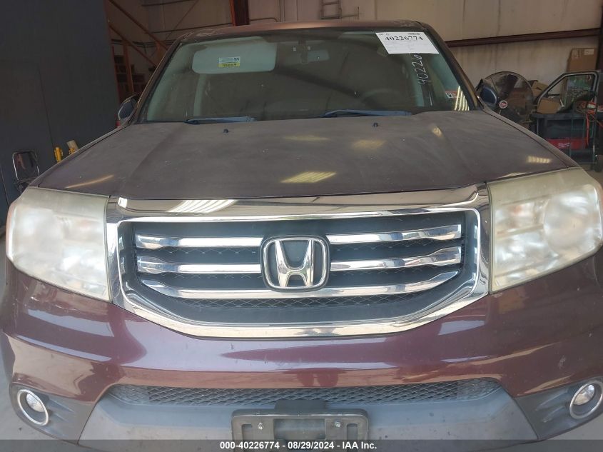 2014 Honda Pilot Ex-L VIN: 5FNYF4H50EB035347 Lot: 40226774